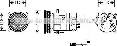 Ava Quality Cooling OL K290 - Compressor, air conditioning autospares.lv