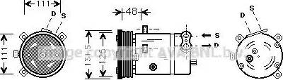 Ava Quality Cooling OL K280 - Compressor, air conditioning autospares.lv