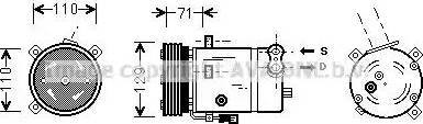 Ava Quality Cooling OL K276 - Compressor, air conditioning autospares.lv