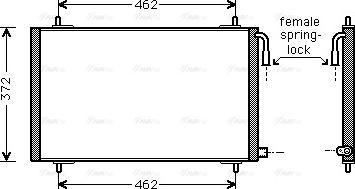 Ava Quality Cooling PE 5191 - Condenser, air conditioning autospares.lv