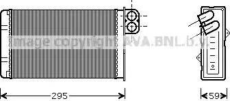 Ava Quality Cooling PE 6240 - Heat Exchanger, interior heating autospares.lv