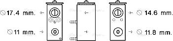 Ava Quality Cooling PE1376 - Expansion Valve, air conditioning autospares.lv