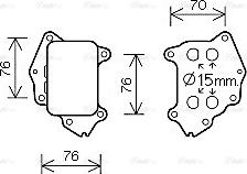 Ava Quality Cooling PE3396 - Oil Cooler, engine oil autospares.lv