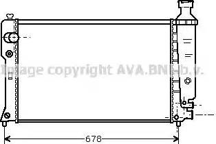 Ava Quality Cooling PE 2068 - Radiator, engine cooling autospares.lv