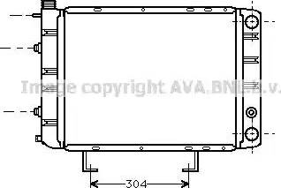 Ava Quality Cooling PE 2084 - Radiator, engine cooling autospares.lv