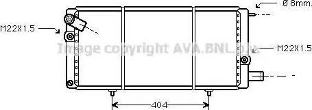 Ava Quality Cooling PE 2085 - Radiator, engine cooling autospares.lv