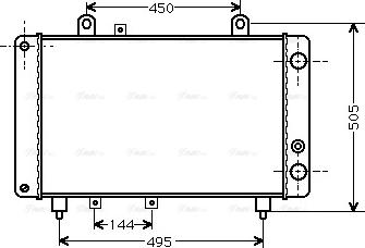 Ava Quality Cooling PE 2081 - Radiator, engine cooling autospares.lv