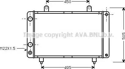 Ava Quality Cooling PE 2082 - Radiator, engine cooling autospares.lv