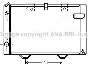 Ava Quality Cooling PE 2031 - Radiator, engine cooling autospares.lv