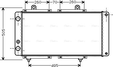 Ava Quality Cooling PE 2033 - Radiator, engine cooling autospares.lv