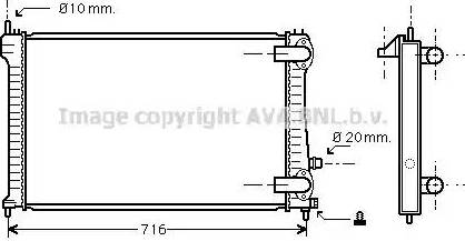 Ava Quality Cooling PE 2196 - Radiator, engine cooling autospares.lv