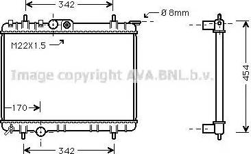 Ava Quality Cooling PE 2190 - Radiator, engine cooling autospares.lv