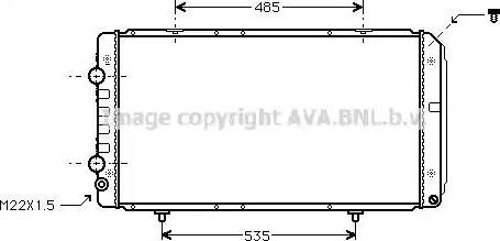 Ava Quality Cooling PEA2145 - Radiator, engine cooling autospares.lv