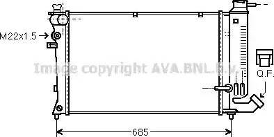 Ava Quality Cooling PE 2142 - Radiator, engine cooling autospares.lv