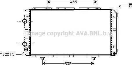 Ava Quality Cooling PE 2146 - Radiator, engine cooling autospares.lv