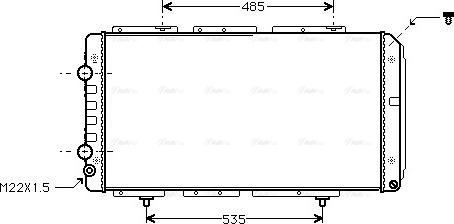 Ava Quality Cooling PE 2150 - Radiator, engine cooling autospares.lv