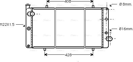 Ava Quality Cooling PE 2110 - Radiator, engine cooling autospares.lv