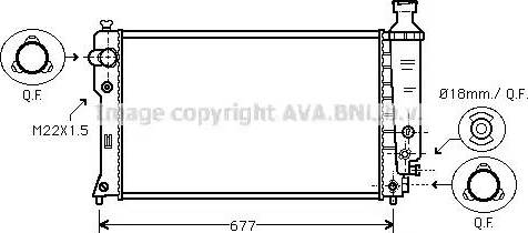 Ava Quality Cooling PE 2135 - Radiator, engine cooling autospares.lv