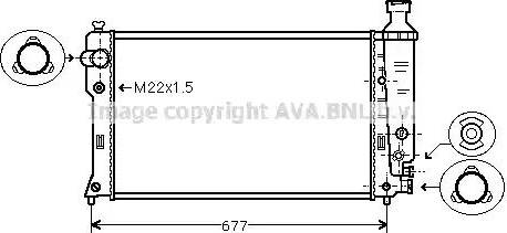 Ava Quality Cooling PE 2133 - Radiator, engine cooling autospares.lv