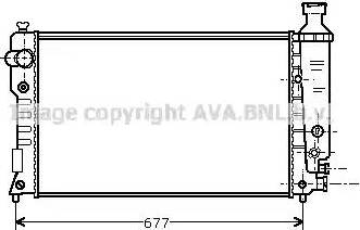 Ava Quality Cooling PE 2128 - Radiator, engine cooling autospares.lv