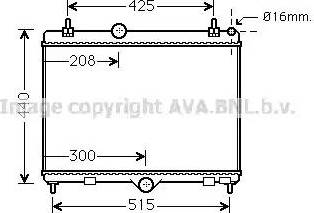 Ava Quality Cooling PE2358 - Radiator, engine cooling autospares.lv