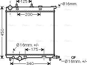 Ava Quality Cooling PE2368 - Radiator, engine cooling autospares.lv