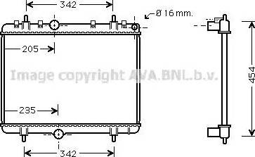 Ava Quality Cooling PE 2330 - Radiator, engine cooling autospares.lv