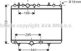 Ava Quality Cooling PE 2290 - Radiator, engine cooling autospares.lv