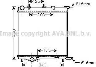 Ava Quality Cooling PE 2293 - Radiator, engine cooling autospares.lv