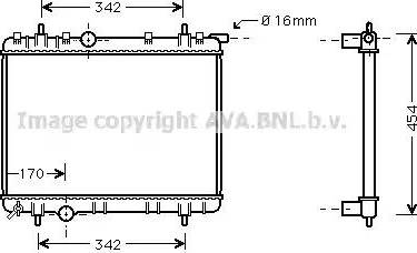 Ava Quality Cooling PE2245 - Radiator, engine cooling autospares.lv