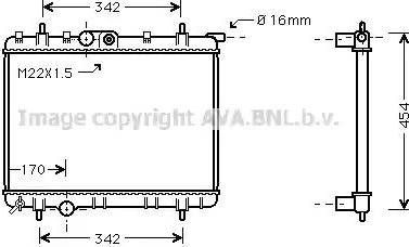 Ava Quality Cooling PE2248 - Radiator, engine cooling autospares.lv