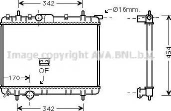 Ava Quality Cooling PE 2247 - Radiator, engine cooling autospares.lv