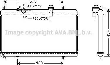 Ava Quality Cooling PE 2256 - Radiator, engine cooling autospares.lv