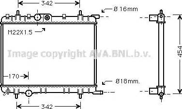 Ava Quality Cooling PE2253 - Radiator, engine cooling autospares.lv