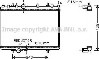 Ava Quality Cooling PE 2266 - Radiator, engine cooling autospares.lv