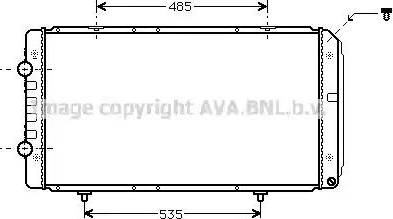 Ava Quality Cooling PE 2268 - Radiator, engine cooling autospares.lv