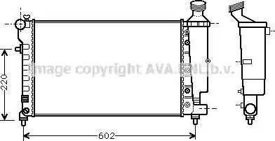 Ava Quality Cooling PE 2262 - Radiator, engine cooling autospares.lv