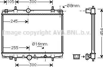 Ava Quality Cooling PE 2200 - Radiator, engine cooling autospares.lv