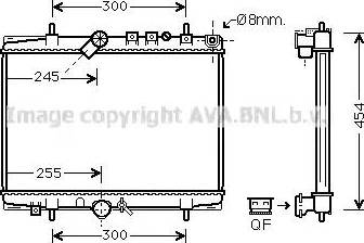 Ava Quality Cooling PE 2202 - Radiator, engine cooling autospares.lv