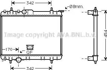 Ava Quality Cooling PE 2210 - Radiator, engine cooling autospares.lv