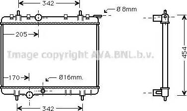 Ava Quality Cooling PE 2212 - Radiator, engine cooling autospares.lv