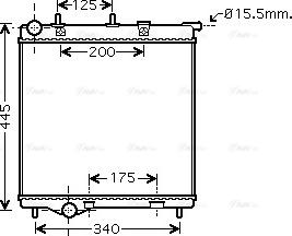 Ava Quality Cooling PE 2288 - Radiator, engine cooling autospares.lv