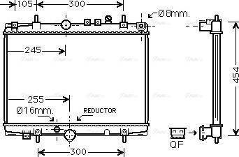 Ava Quality Cooling PE 2235 - Radiator, engine cooling autospares.lv