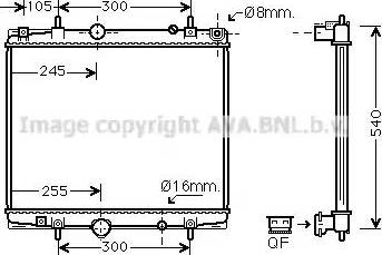 Ava Quality Cooling PE 2237 - Radiator, engine cooling autospares.lv