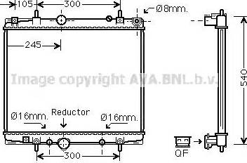 Ava Quality Cooling PE 2275 - Radiator, engine cooling autospares.lv