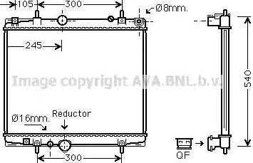 Ava Quality Cooling PE 2276 - Radiator, engine cooling autospares.lv