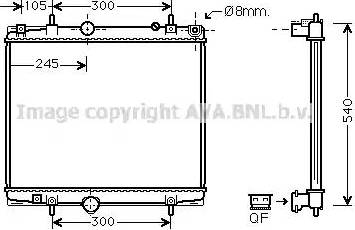 Ava Quality Cooling PE 2277 - Radiator, engine cooling autospares.lv