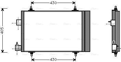 Ava Quality Cooling PEA5193D - Condenser, air conditioning autospares.lv