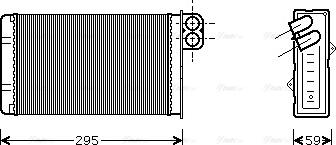 Ava Quality Cooling PEA6240 - Heat Exchanger, interior heating autospares.lv