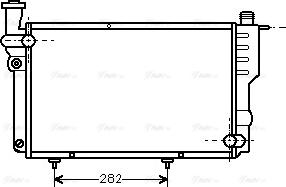 Ava Quality Cooling PEA2096 - Radiator, engine cooling autospares.lv